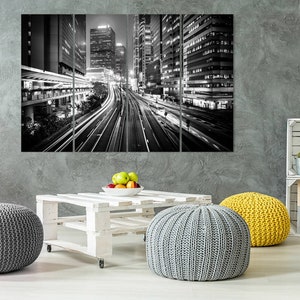 Hong Kong City Canvas, Hong Kong Print, Cityscape, Hon Kong Wall Art, Wall Decor, Skyscrapers, Framed Canvas, Printable Photography, Wall