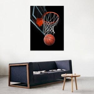 Basketball Poster Print, Sport Panel, Room Decor, Ball, Wall Decor, Framed Canvas, Cool Poster, Printable Basketball, Large Print