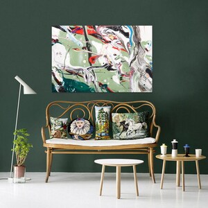Acrylic Abstraction Canvas, Framed Large Print, Wall Art Hanging, Room Decor, Cool Poster, Modern art, Modern, Poster, Fine art, Hanging