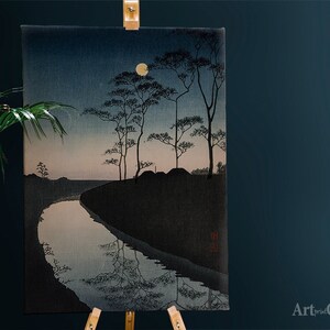 Japanese Art Print Dusk by Koho Shoda Cotton Canvas, Digital Print, Iconic Art, Japanese Print, Portrait Painting, Canvas Wall Art #1098