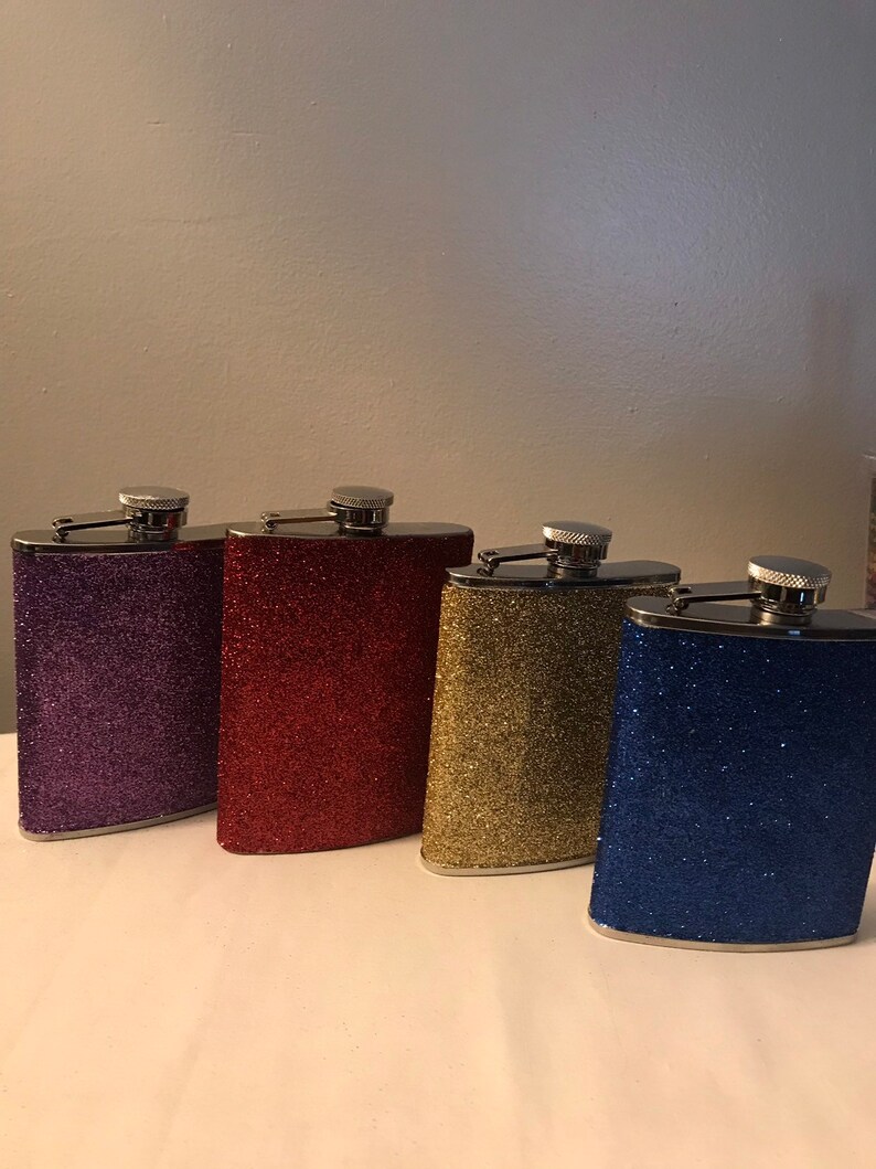 Glittered flask
