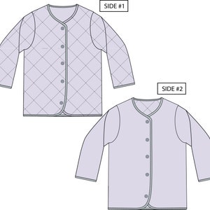 Womens Reversible Quilted Jacket Sewing Pattern (digital Download PDF ...