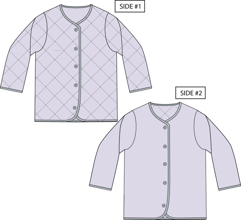 Womens Reversible Quilted Jacket Sewing Pattern (digital Download PDF ...