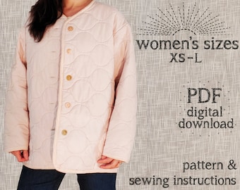 Women's Quilted Jacket - PDF Sewing Pattern