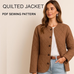 Quilted Jacket Sewing Pattern PDF | Digital Download | Women’s Coat Pattern