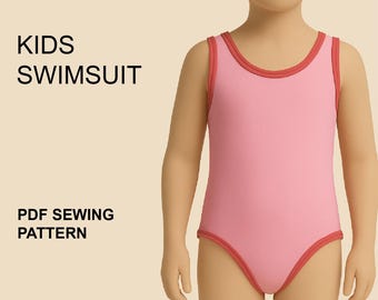 Kids Swimsuit & Leotard Sewing Pattern | Sizes 2-17 (PDF Pattern)