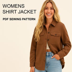 Women&#39;s Shirt Jacket - PDF Sewing Pattern