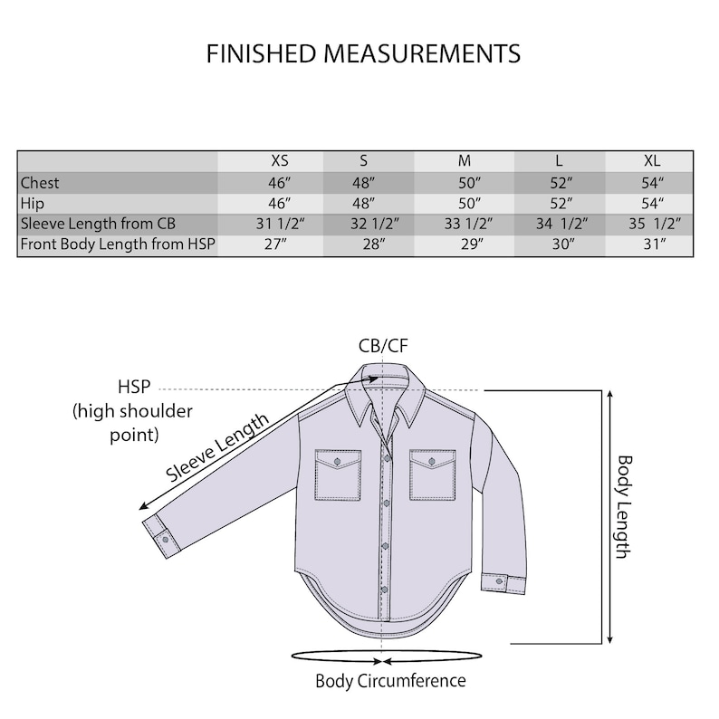 Women's Shirt Jacket PDF Sewing Pattern - Etsy UK