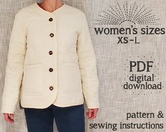 Women's Quilted Liner Jacket - PDF Sewing Pattern