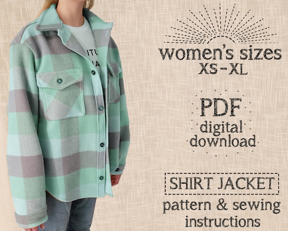 Ladies shirt jacket cheap