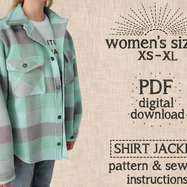 Women's Shirt Jacket - PDF Sewing Pattern