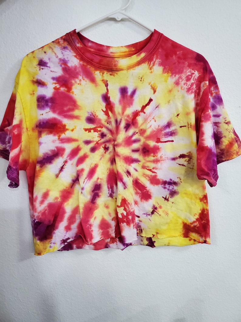 Red Yellow and Purple Tie Dye T-shirt - Etsy