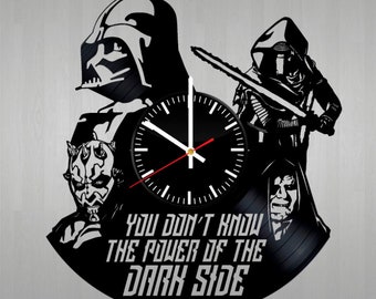 Star Wars Vinyl Wall Clock, Wall Clock Vintage, Gift For Boy, Birthday Gift, Darth Vader Vinyl Record Wall Clock, Wall Clock Modern