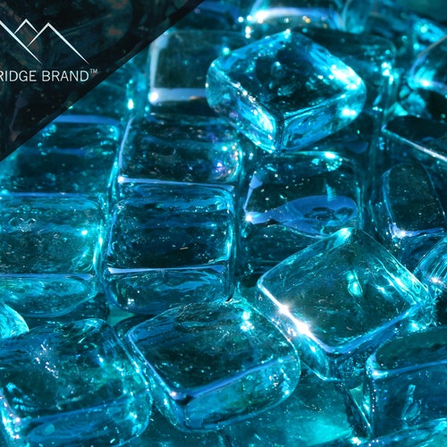Light Blue Fire Glass Professional Grade Fire Pit Glass Etsy