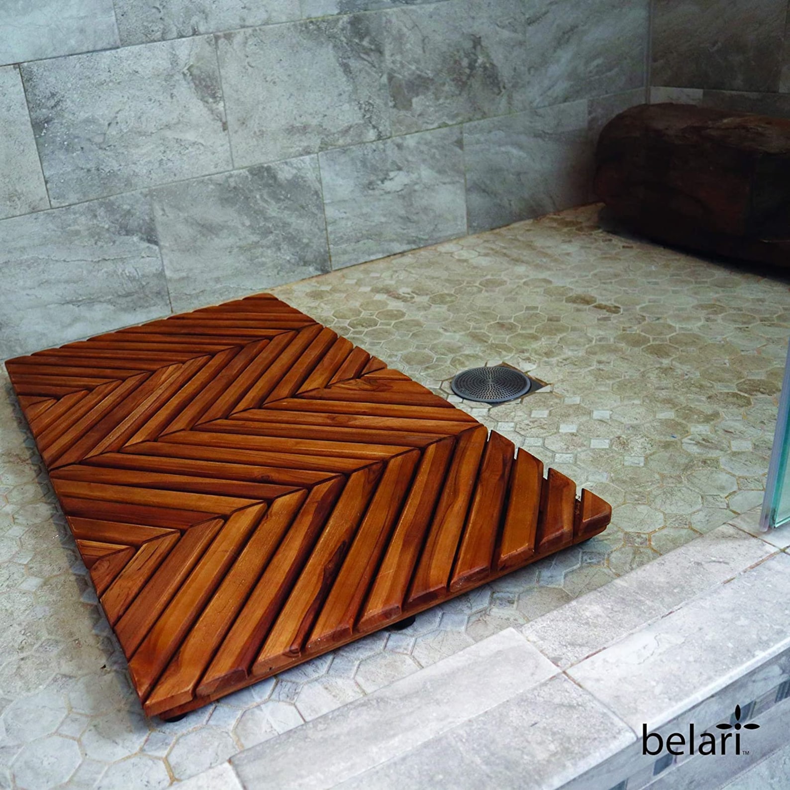 Belari Teak Shower Mat Teak Bath Mat Wood Bath Mat Wood Etsy