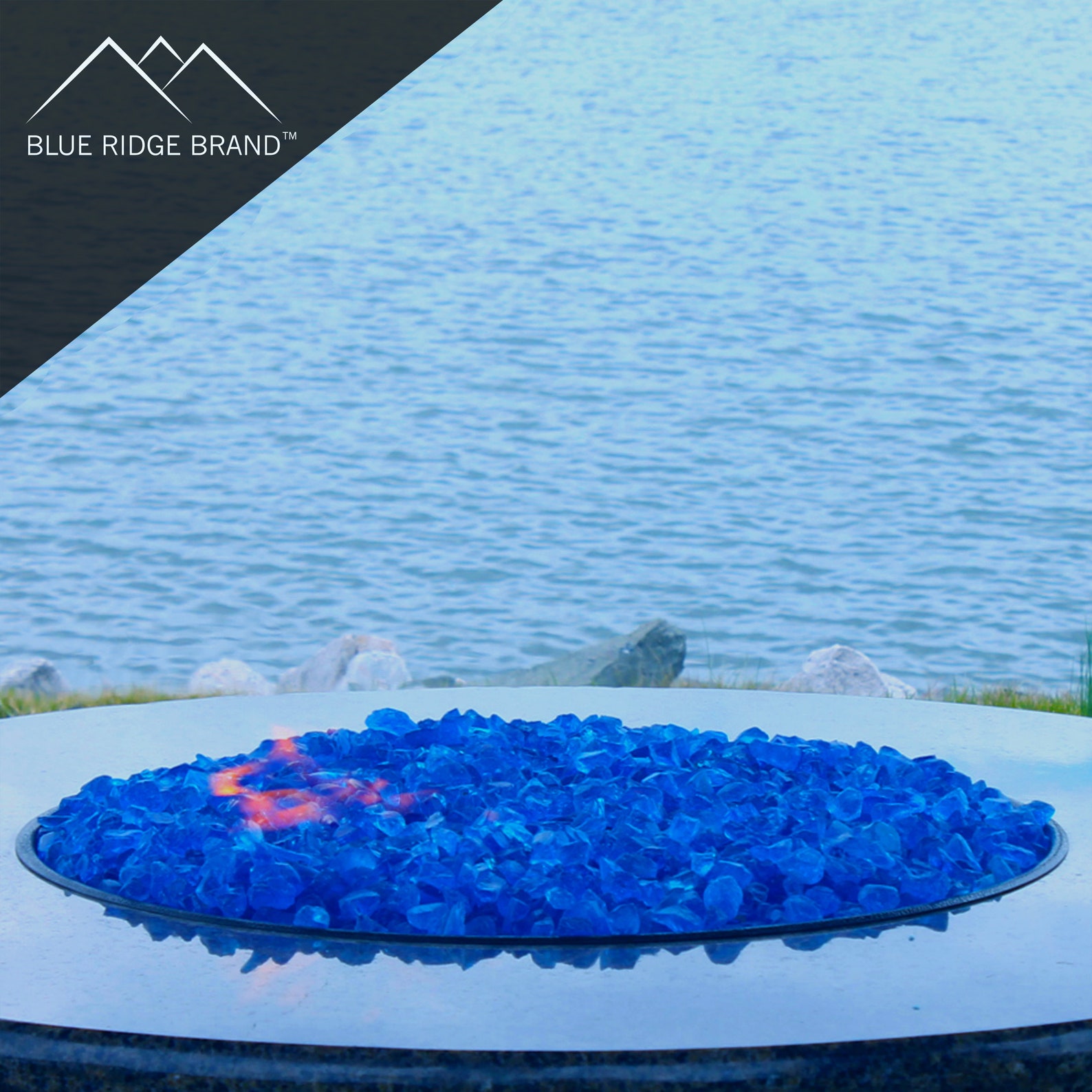 Light Blue Fire Glass Professional Grade Fire Pit Glass Etsy