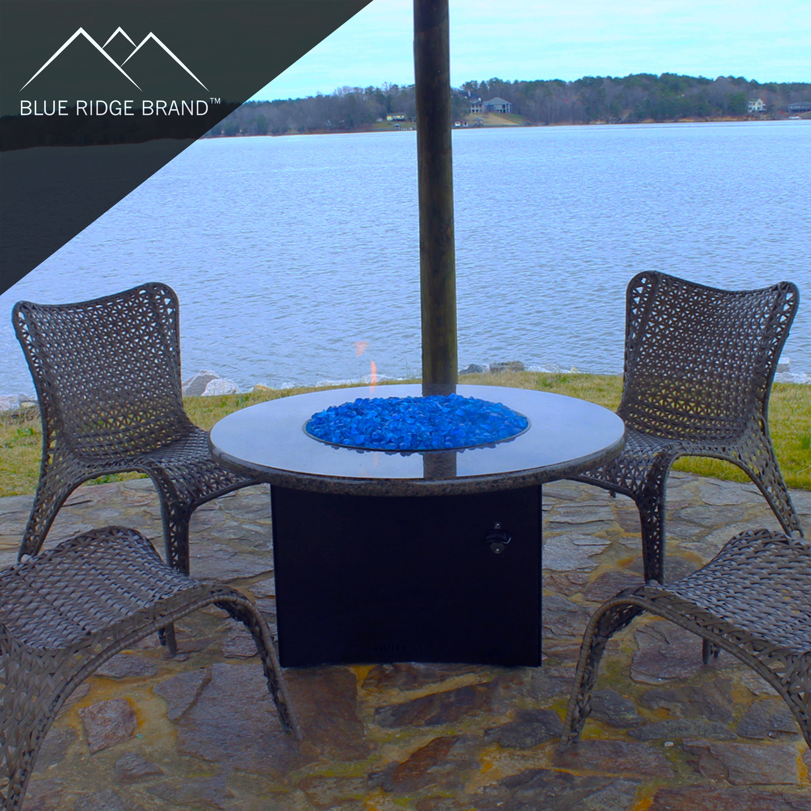 Light Blue Fire Glass Professional Grade Fire Pit Glass Etsy