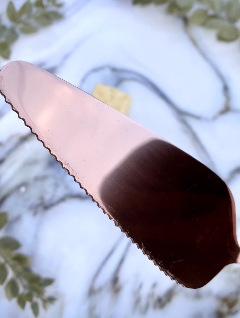 Rose Gold CAKE KNIFE. Cake Server. Wedding Server Knife. Pink Etsy