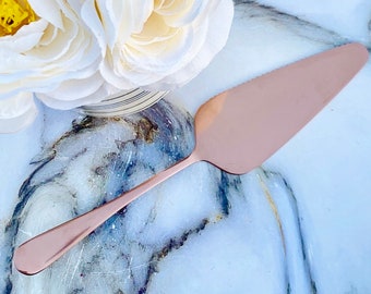 Rose Gold CAKE KNIFE. Cake Server. Wedding Server Knife. Pink Knife. Cake Serving Knife. Baby Shower Knife. Birthday Knife. Gift for mom.