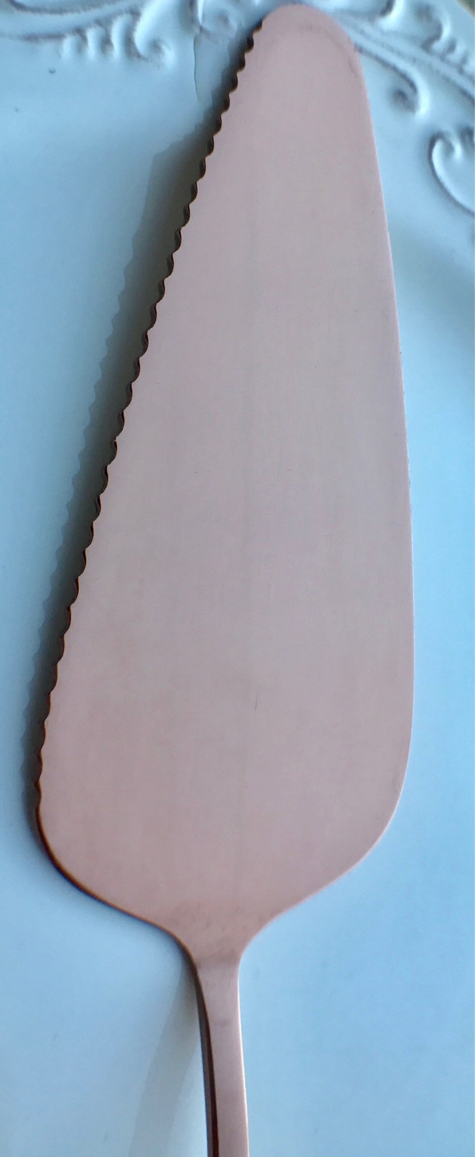 Rose Gold CAKE KNIFE. Cake Server. Wedding Server Knife. Pink Etsy