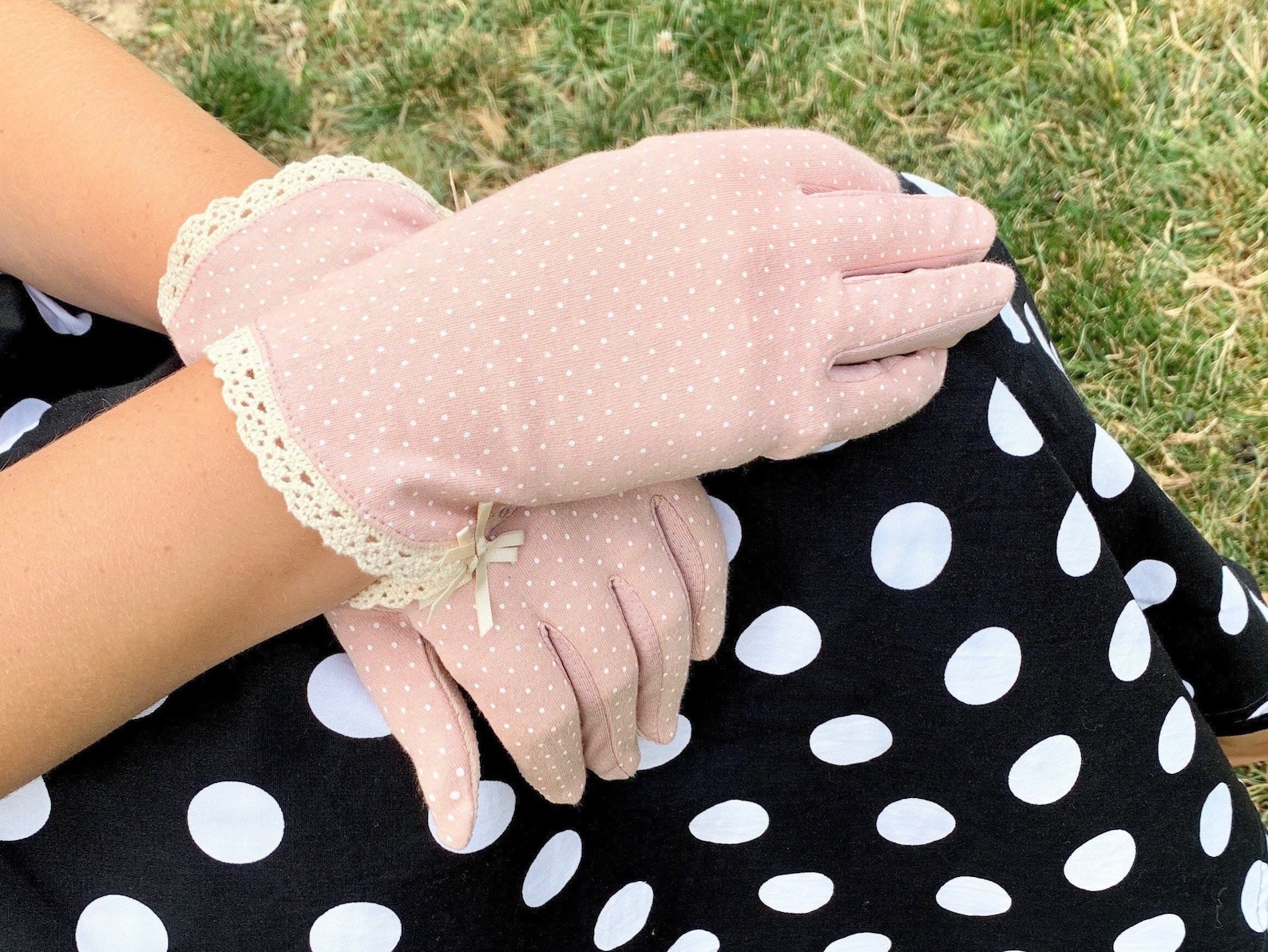VINTAGE Gloves Blush Pink Thin Washable. NEW Reusable Cotton Etsy