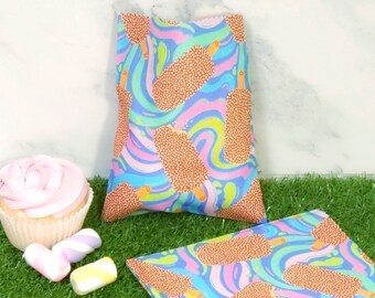 Icecream Birthday Party Bags, Retro Party Golden Gaytime, Fabric Party Favour bags