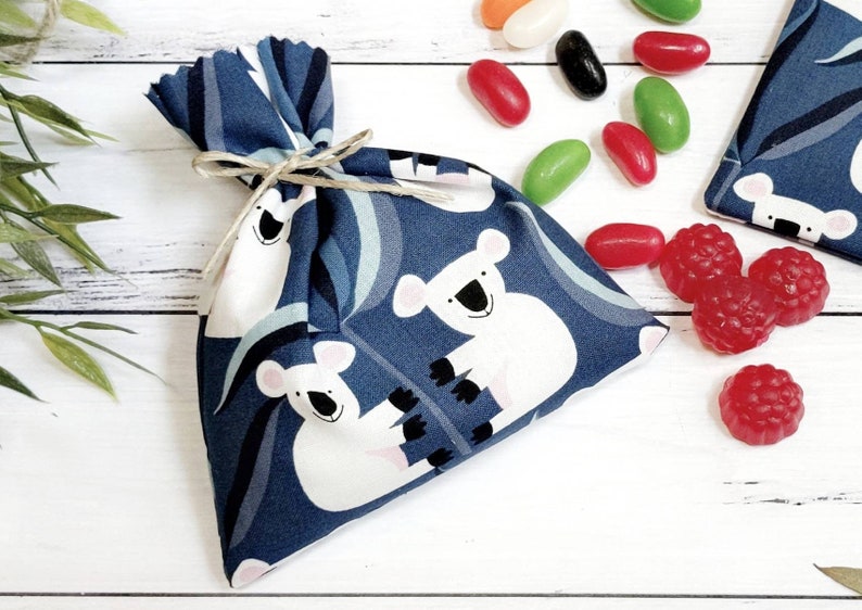 Koala Party Bags Native Australian Animals Party Fabric Etsy Australia