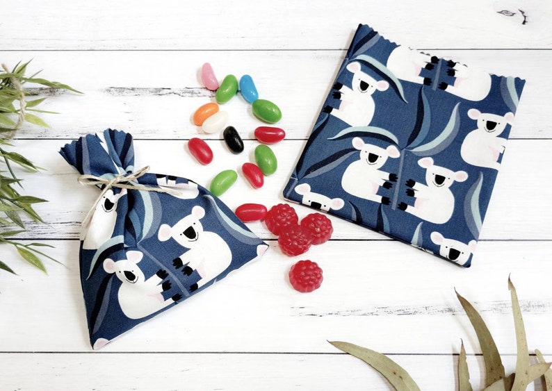 Koala Party Bags Native Australian Animals Party Fabric Etsy Australia
