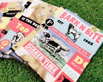 Dog Party favour Bags , Fabric Dog gift bags