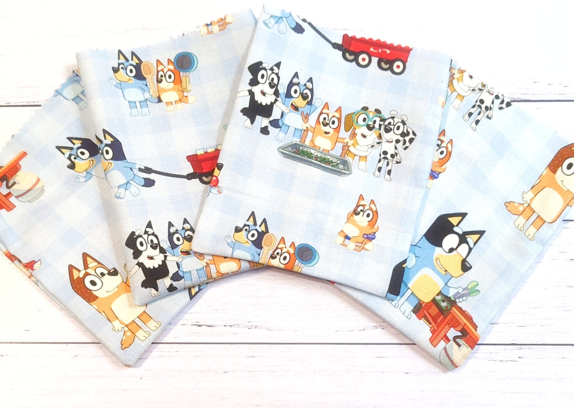 Reusable Cotton Fabric Bluey Bags