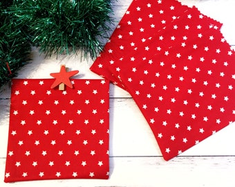 Mini Gifts bags or Advent Calendar Bags, red