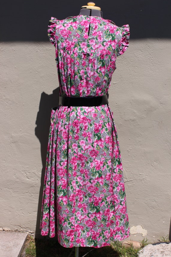 Handmade Vintage Dress. Vintage Geraniums Dress. … - image 4