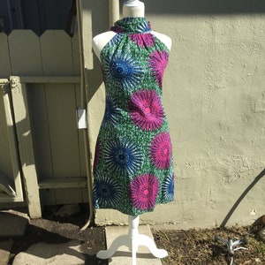 Vintage Clothing. Vintage Dress. 60ies Handmade Bright Pink and Blue Floral/Rhinestone Sparkle Dress. Vintage Clothing. Vintage Dresses.