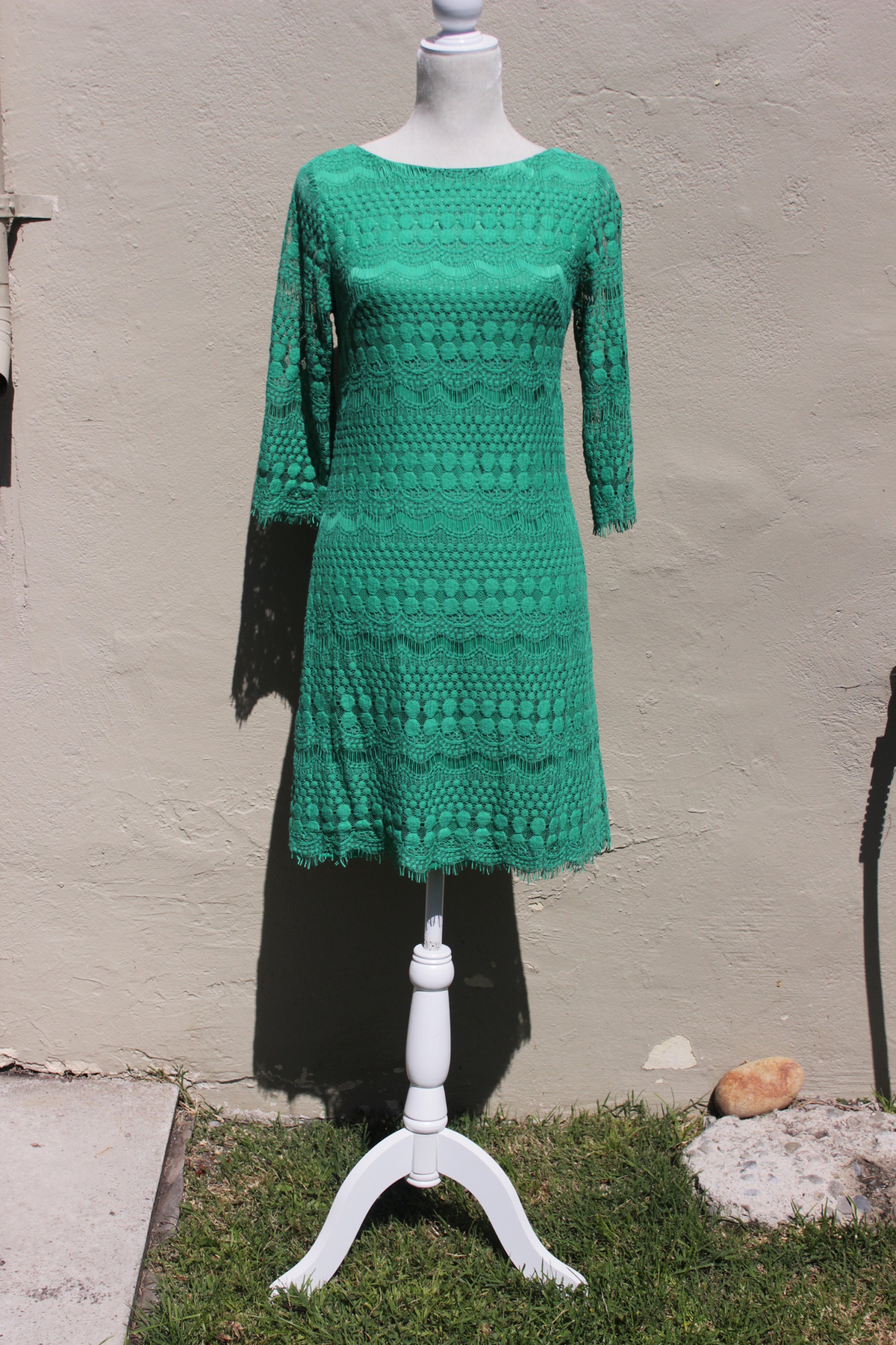 chinese dress ladies JESSICA GUIPURE LACE AND SILK GOWN IN GREEN | CULT MIA
