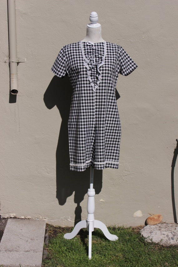 Vintage Romper.  Gingham Romper.  Vintage "Levoy'… - image 1