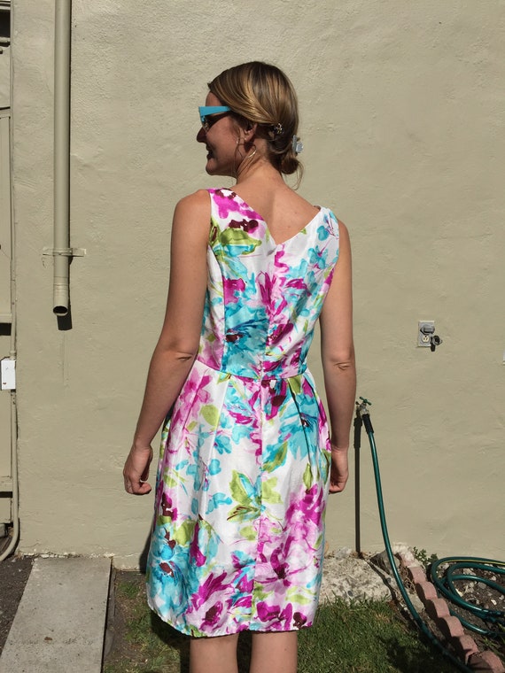 Bright Floral Frock. Blues, Purples, Greens...Jus… - image 10