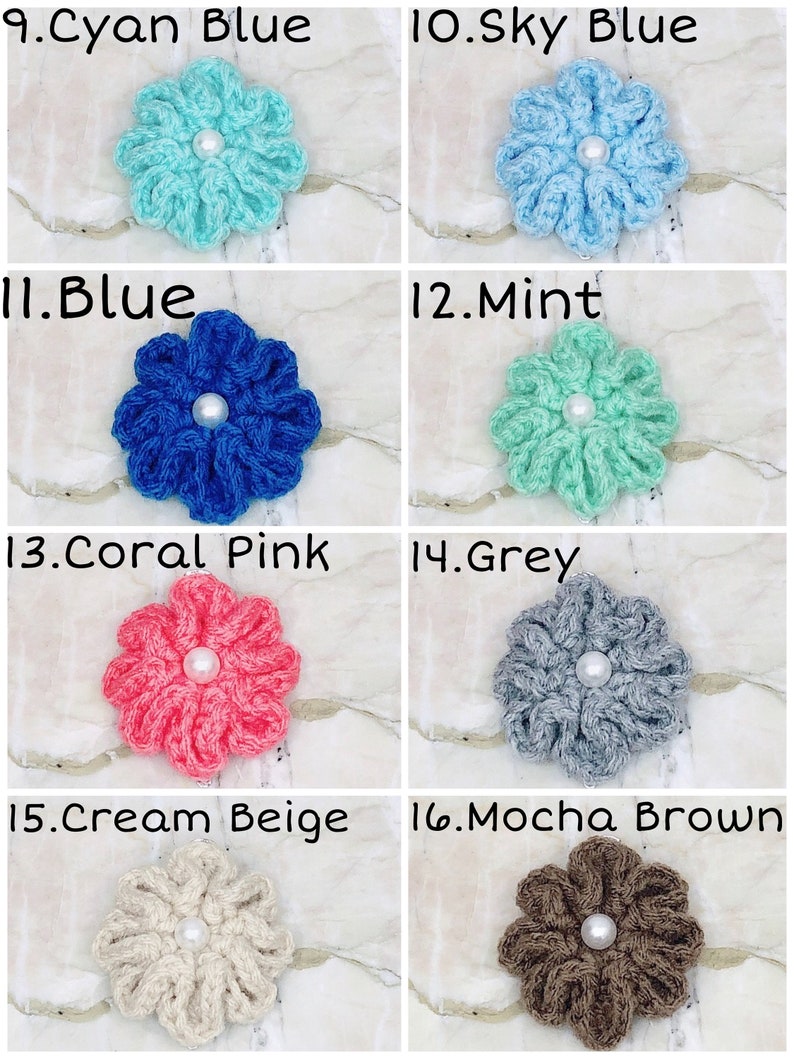 Crochet Flower Hair Clips/hair Accessories/flower Etsy