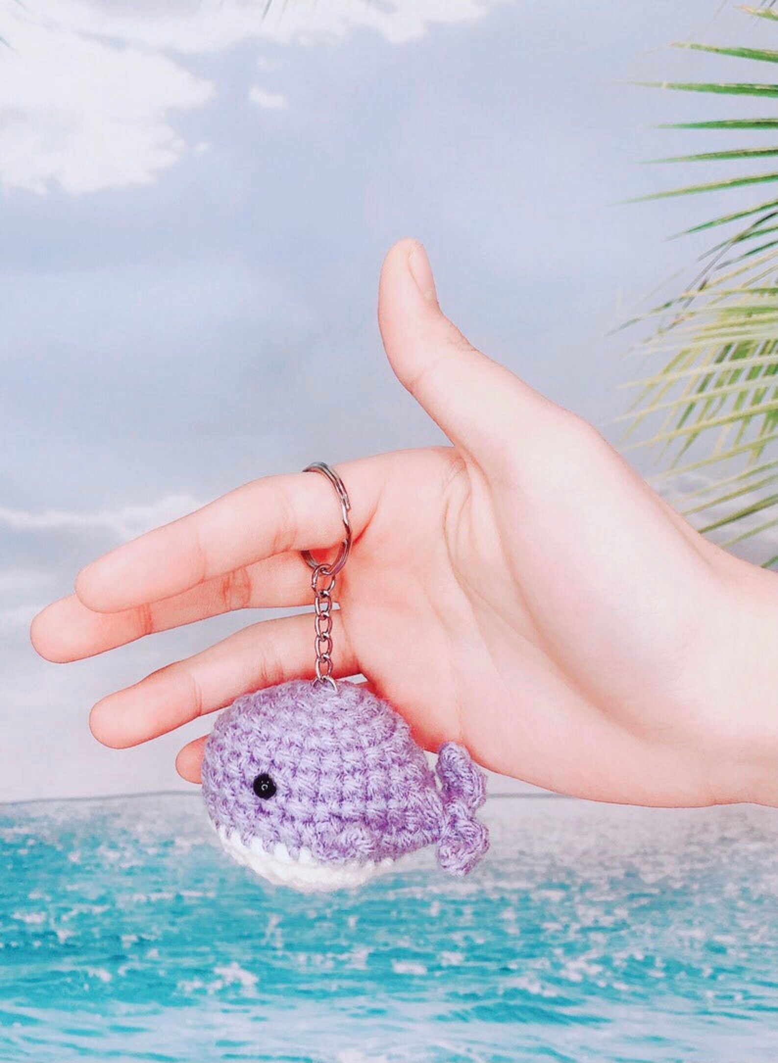 Crochet Whale Keychain/stuffed Animal Whale Crochet Etsy