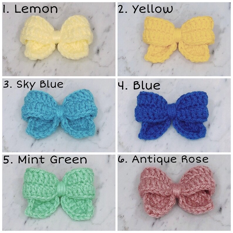Crochet Bow Hair Clip/crochet Ribbon Hair Clip/ Bow Hair Etsy