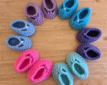 18" Slip On Doll Shoes Multi Colors Beads Fits American Girl Handmade Clothing Crochet Gift