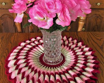 Lover's Valentine's Day Doily 20.5" Crocheted Holiday Home Decor