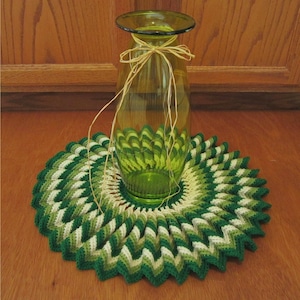 St. Patrick's Day Doily 20.5" Crocheted Handmade Country Holiday Decor