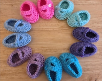 18" Doll Mary Jane Slip On Shoes Multi Colors Fits American Girl Crocheted Handmade Clothing Gift
