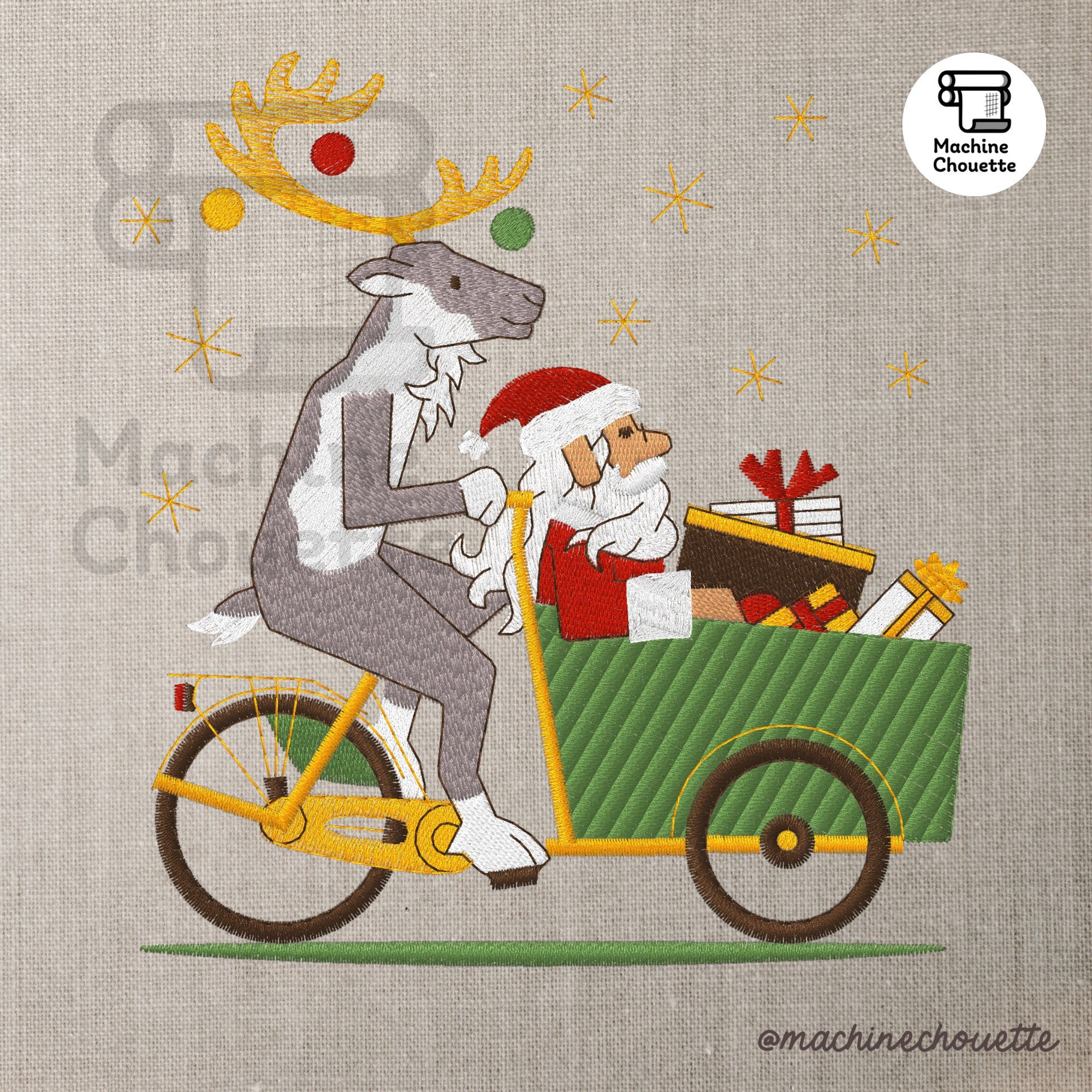 Santa on Bicycle - Etsy Canada Santa on Bicycle - Etsy Canada