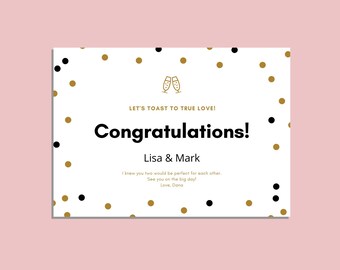 Vinyl Sticker for DIY Box Frame CONGRATULATIONS stick figures vinyl sticker