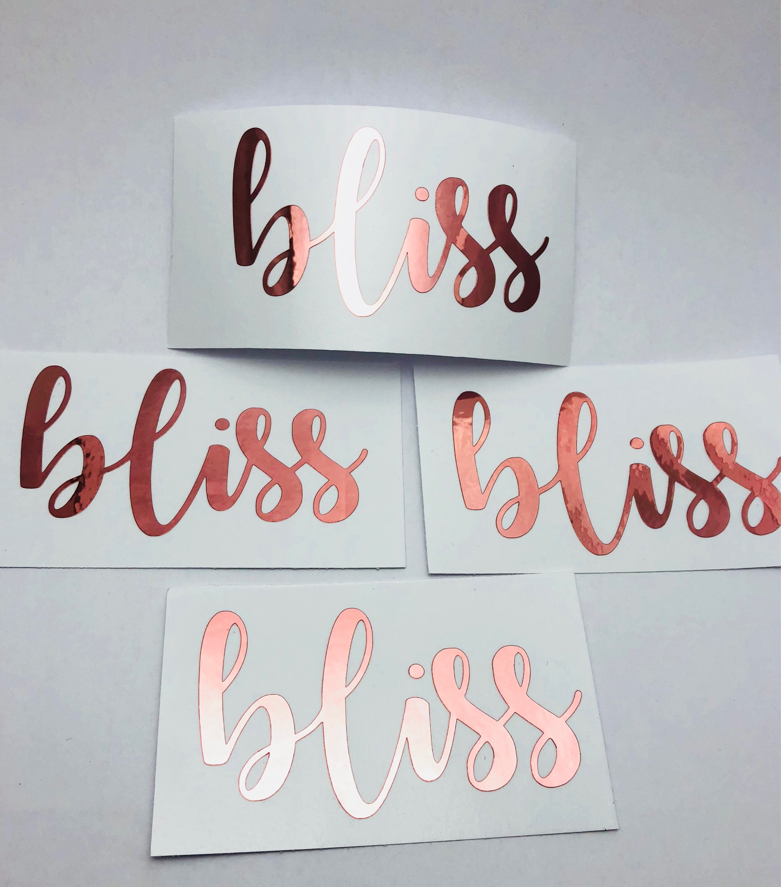 Rose Gold Decal Rose Gold Name Decal Rose Gold Wedding Decal Etsy Canada