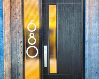 Vertical Vinyl Decals, Vertical Numbers Stickers, Vertical Lettering Stickers for Transom, Vertical Address Number Decals for Glass Door