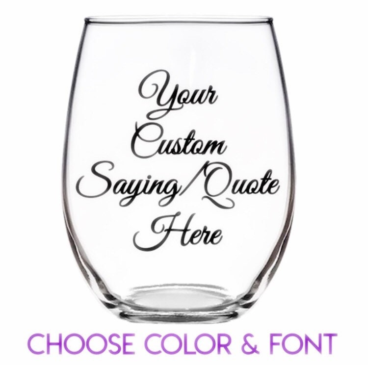 Custom Wine Glasses Custom Wine Glasses with Logo Etsy