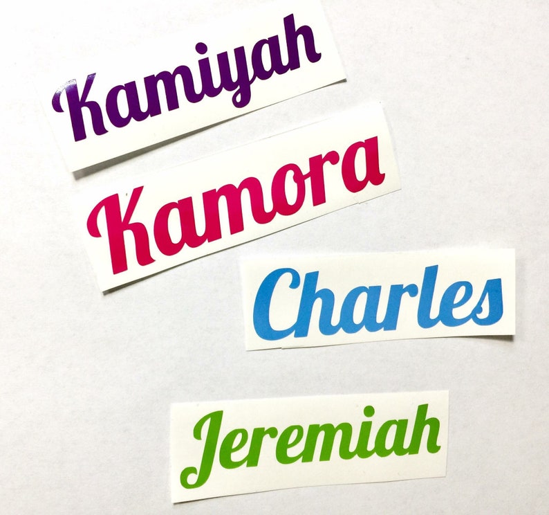 Vinyl Name Decal / Name Sticker / Name Decal/ Personalized Etsy