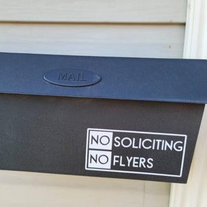 No soliciting No flyers door mailbox vinyl decal stickers for door mailbox No Junk Mail Mailbox decal letter box decal front door stickers White